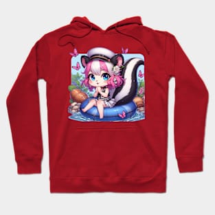 Cute Skunk Sailor Girl Hoodie